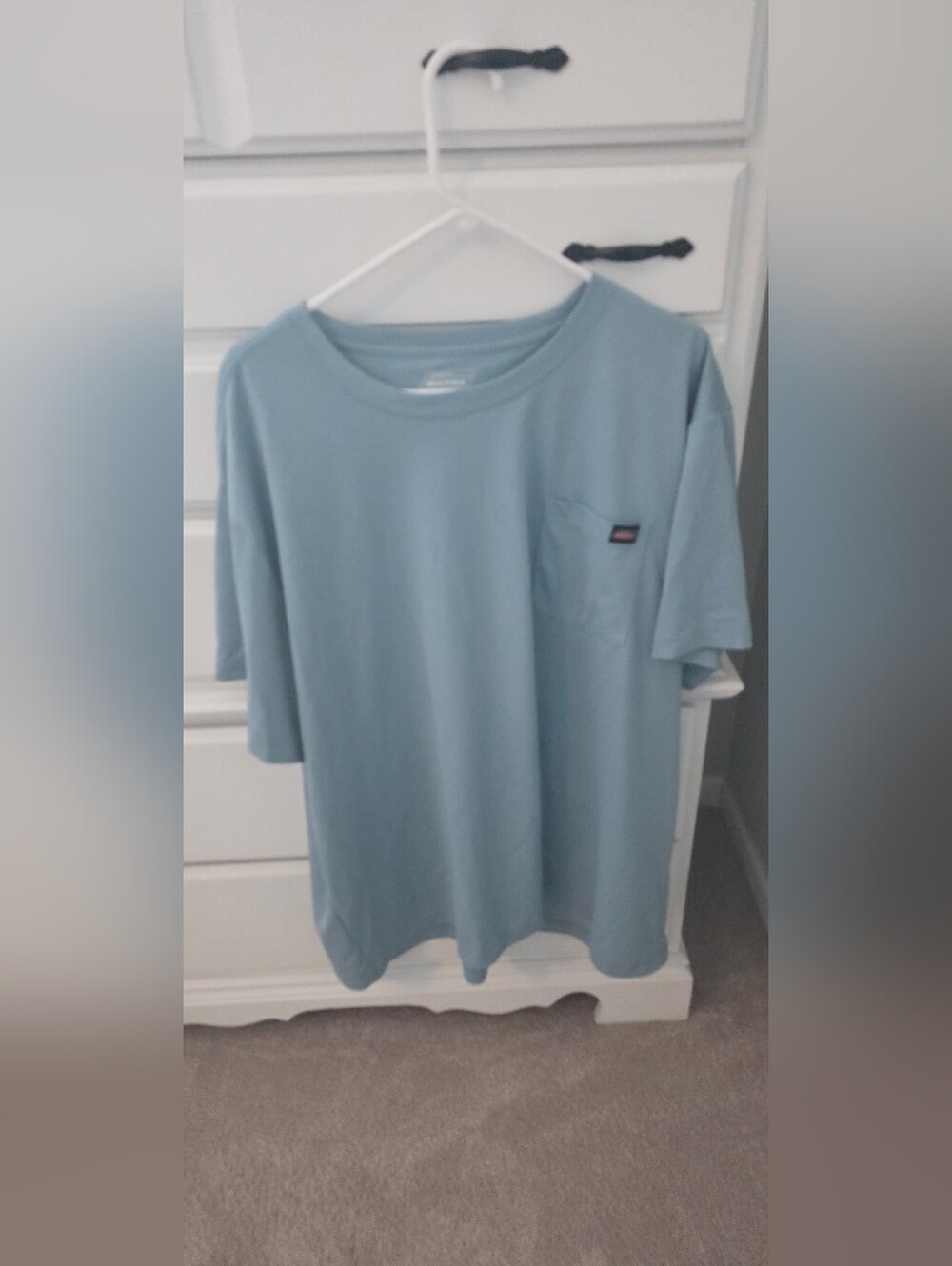 Dickies 3xl Blue Crew Neck Pocket Tshirt Men's Light Blue Short Sleeve